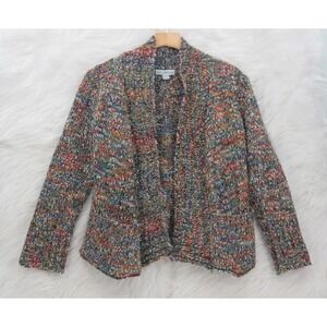 WindiRiver Sweater Women's Sz S Multicolored Cardigan Cabincore Granola  #417